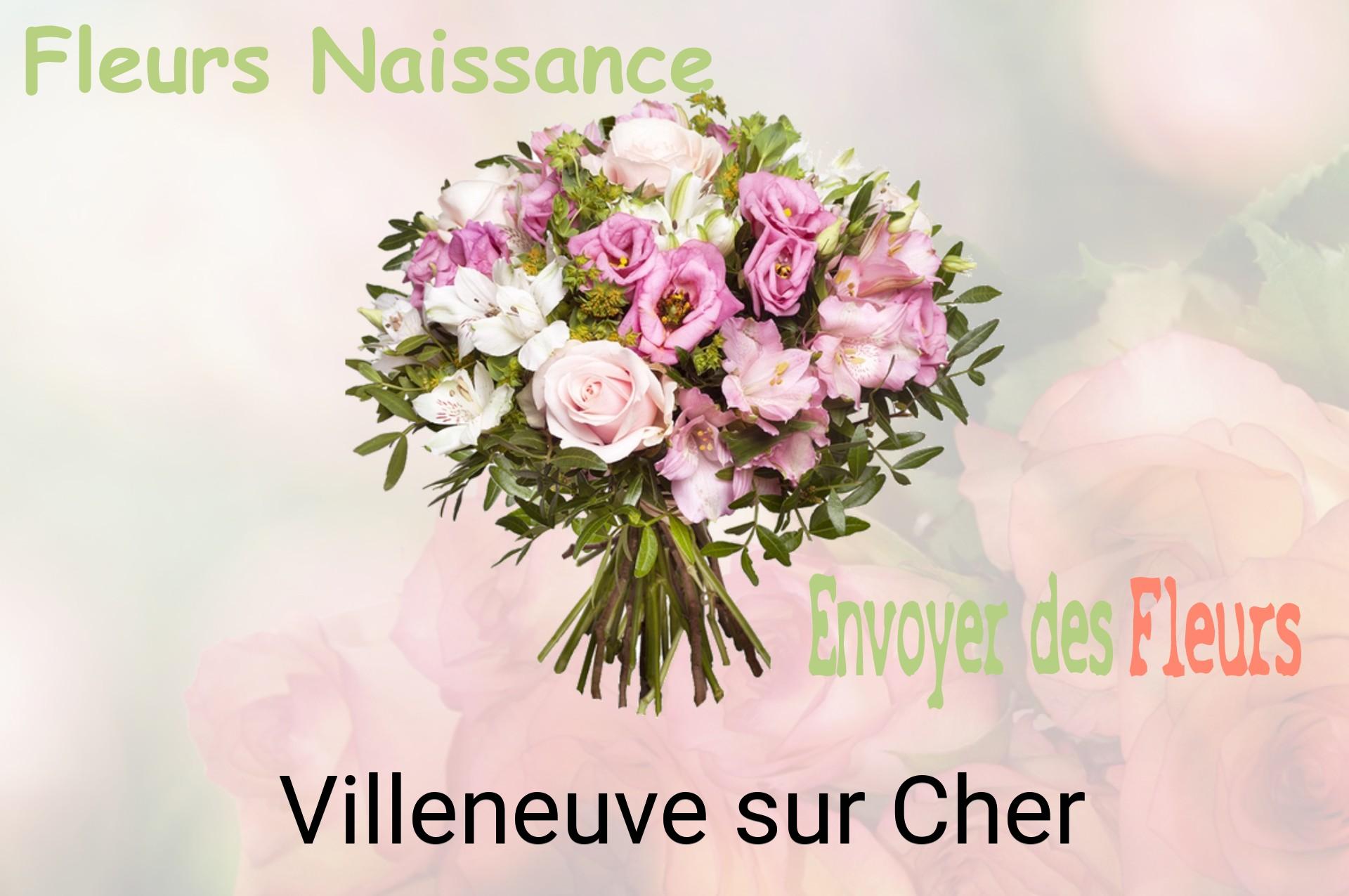 Bouquet de fleurs de naissance livré à Villeneuve-sur-Cher