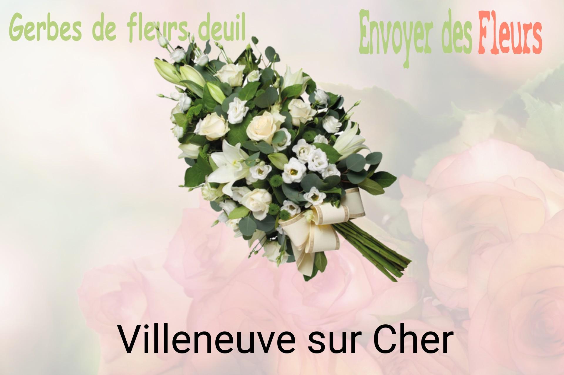 Gerbe de fleurs de deuil livrée à Villeneuve-sur-Cher